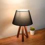 Opviq AYD-3168 Lámpara de mesa de madera Antracita